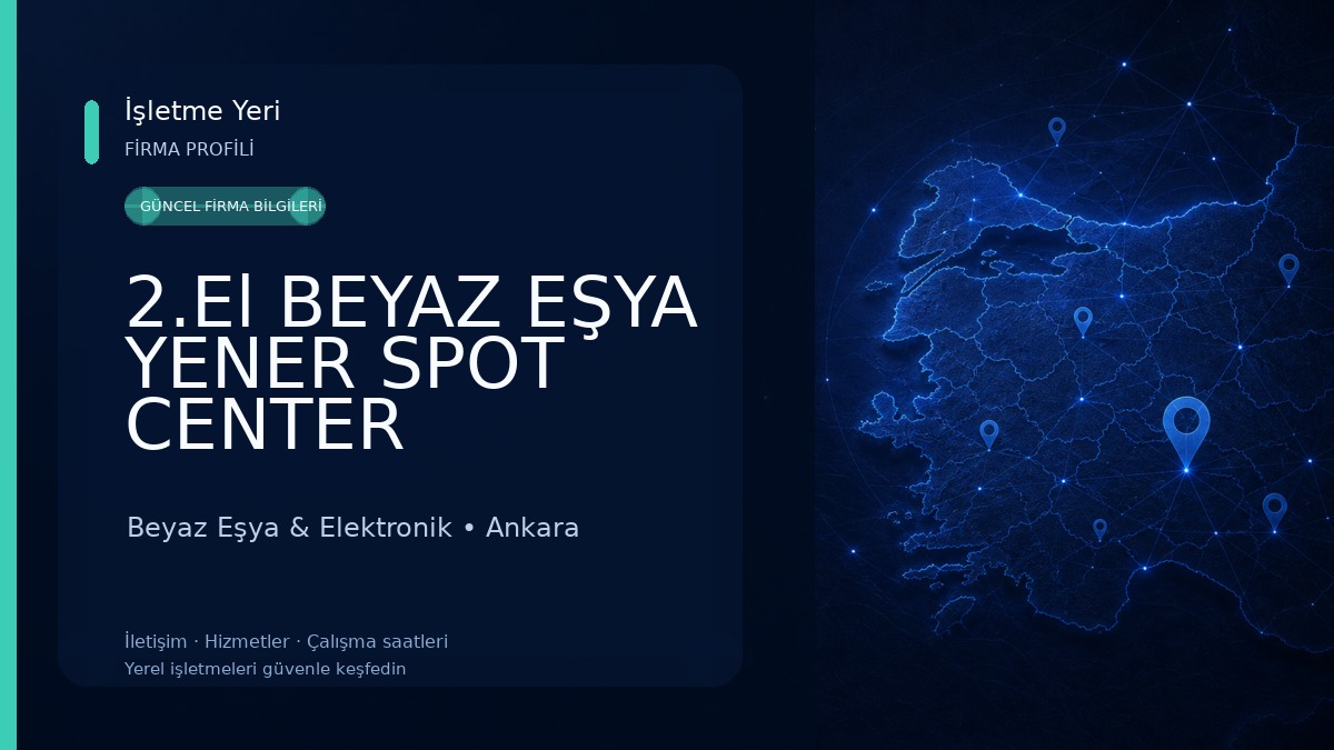 2.El BEYAZ EŞYA YENER SPOT CENTER Beyaz Eşya & Elektronik