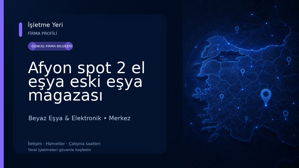 Afyon spot 2 el eşya eski eşya magazası Beyaz Eşya & Elektronik