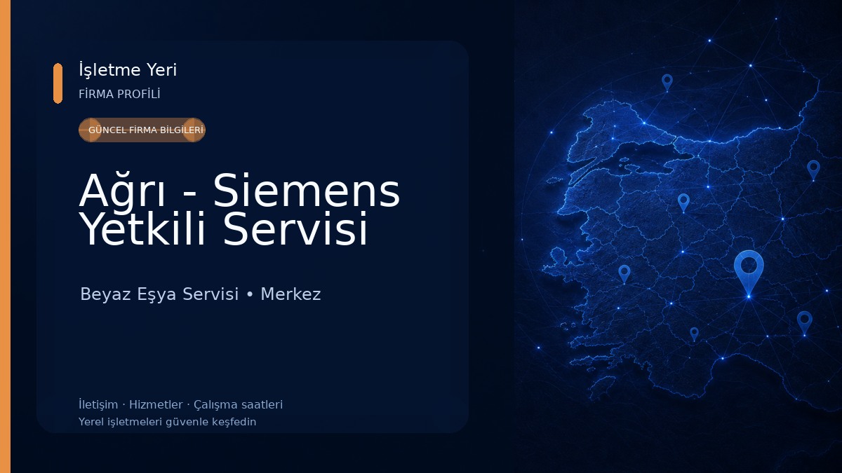Ağrı - Siemens Yetkili Servisi Beyaz Eşya Servisi