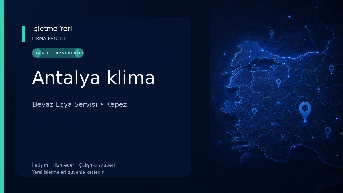 Antalya klima Beyaz Eşya Servisi