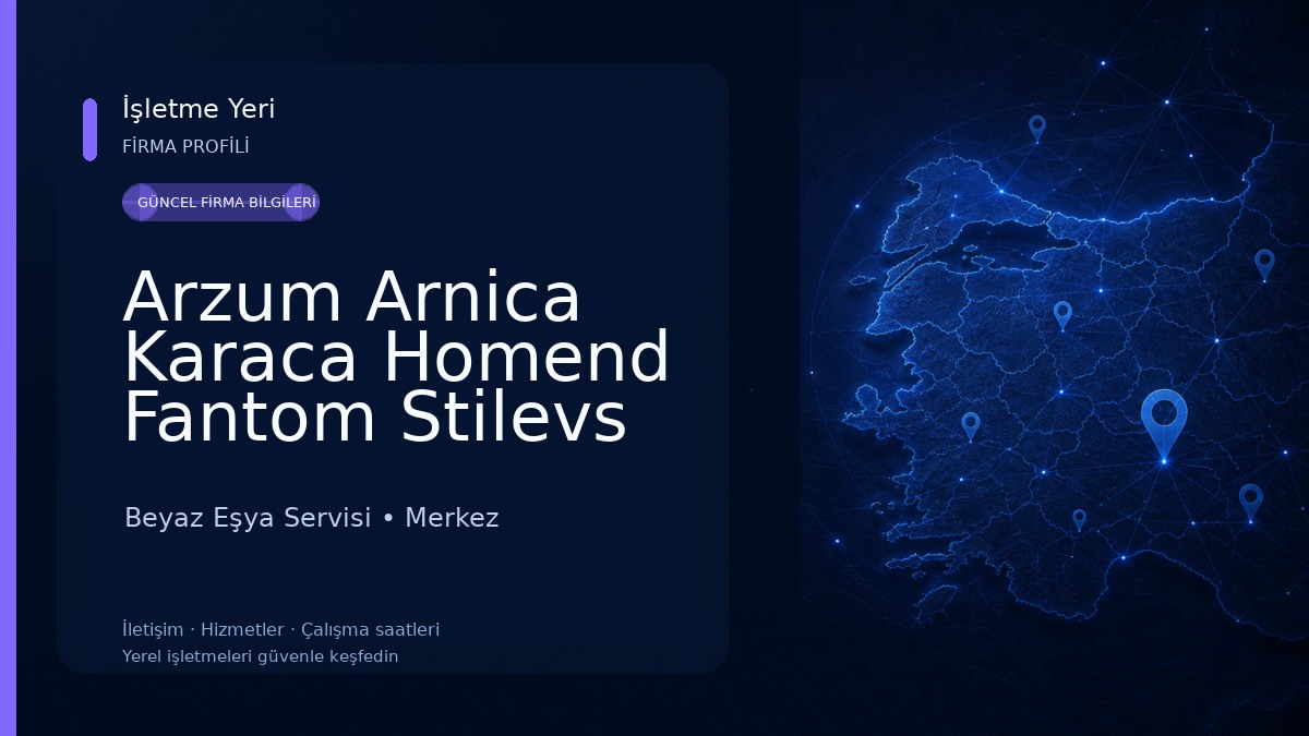 Arzum Arnica Karaca Homend Fantom Stilevs Yetkili Servis Beyaz Eşya Servisi