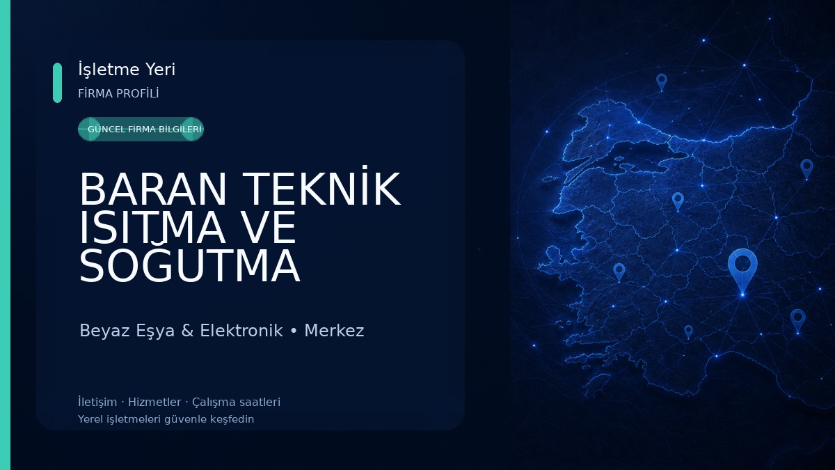 BARAN TEKNİK ISITMA VE SOĞUTMA SİSTEMLERİ Beyaz Eşya & Elektronik