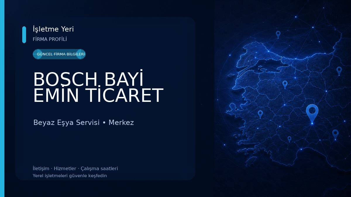 BOSCH BAYİ EMİN TİCARET 
