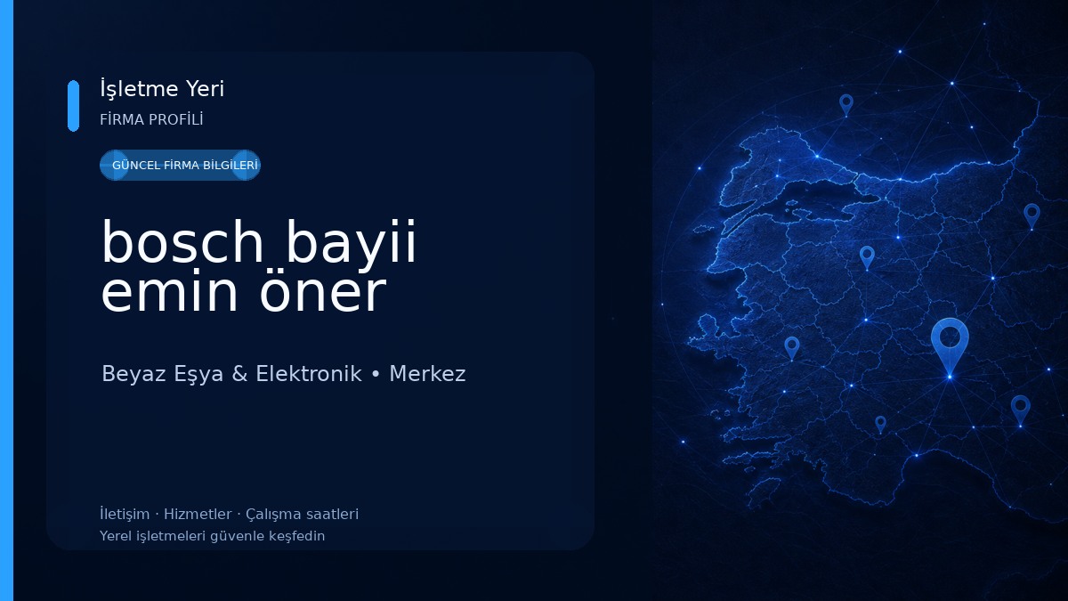 bosch bayii emin öner Beyaz Eşya & Elektronik