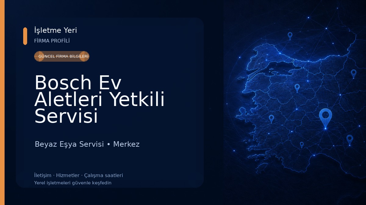 Bosch Ev Aletleri Yetkili Servisi Beyaz Eşya Servisi