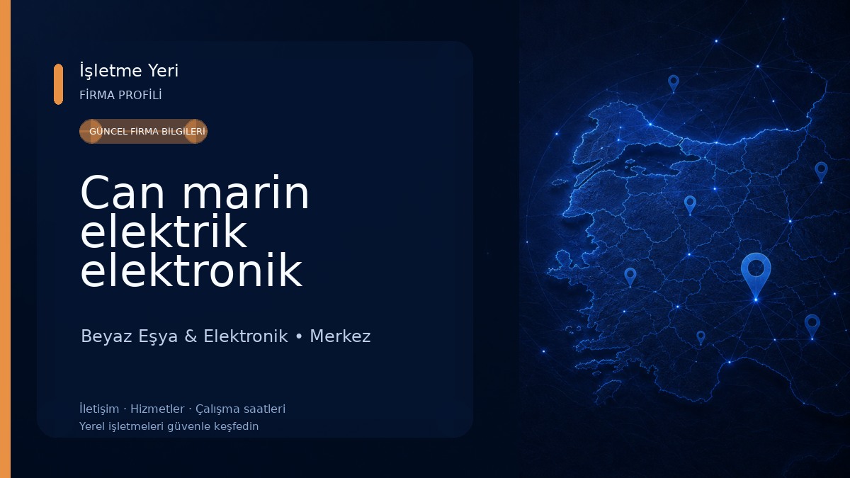 Can marin elektrik elektronik Beyaz Eşya & Elektronik