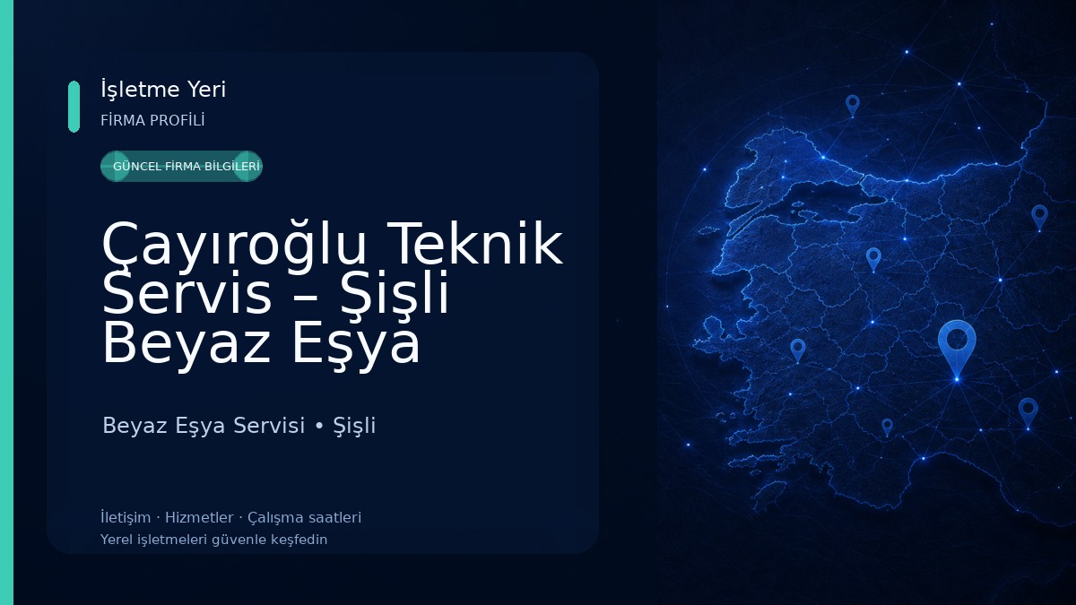 Çayıroğlu Teknik Servis – Şişli Beyaz Eşya Tamircisi Beyaz Eşya Servisi
