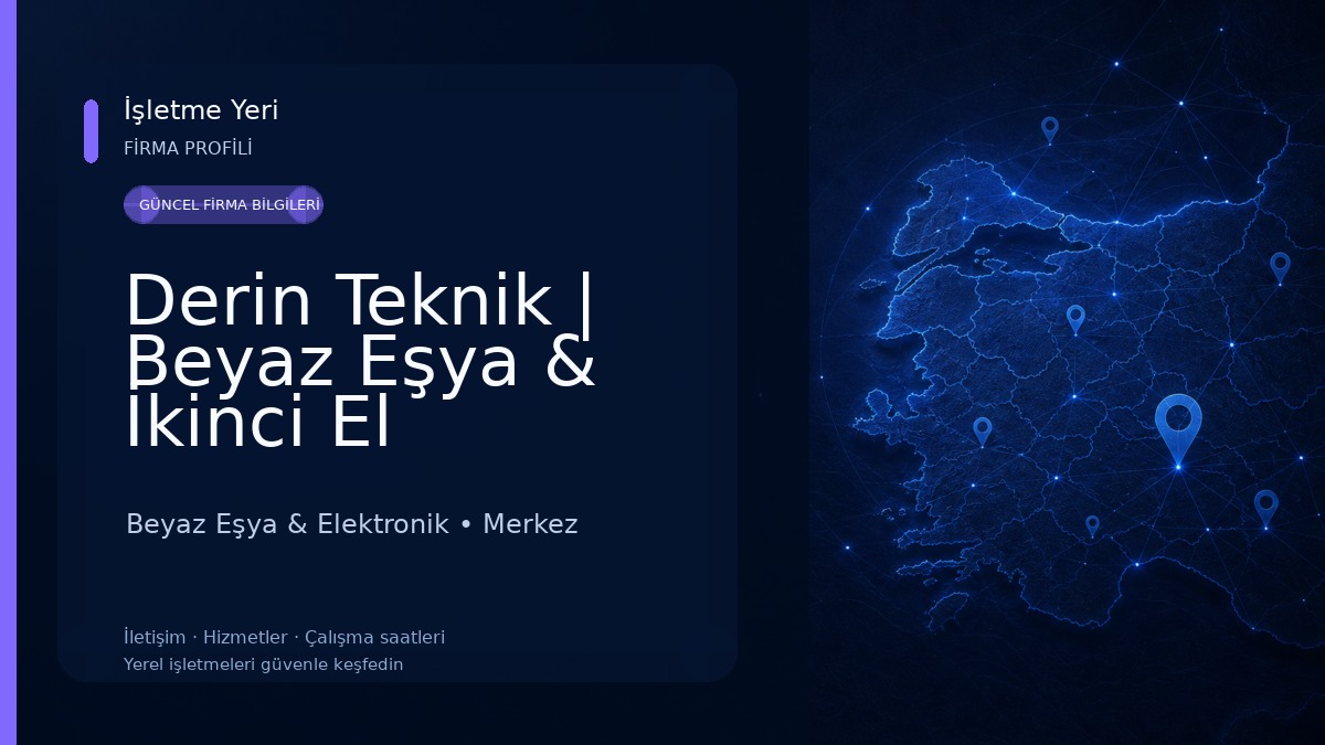 Derin Teknik | Beyaz Eşya & İkinci El