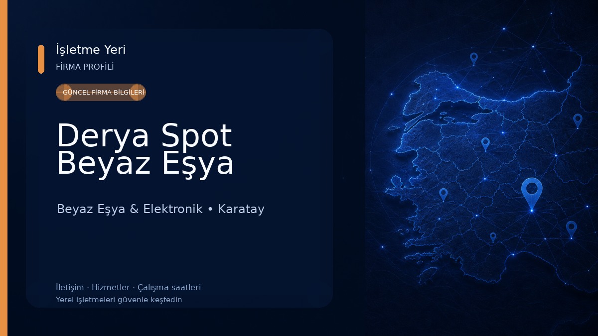 Derya Spot Beyaz Eşya Beyaz Eşya & Elektronik