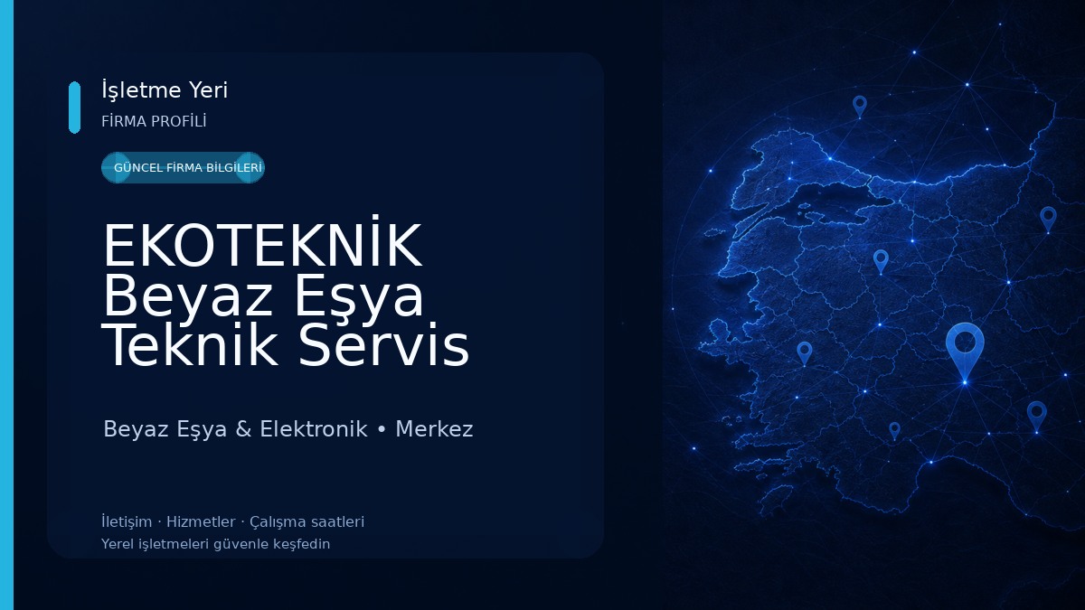EKOTEKNİK Beyaz Eşya Teknik Servis