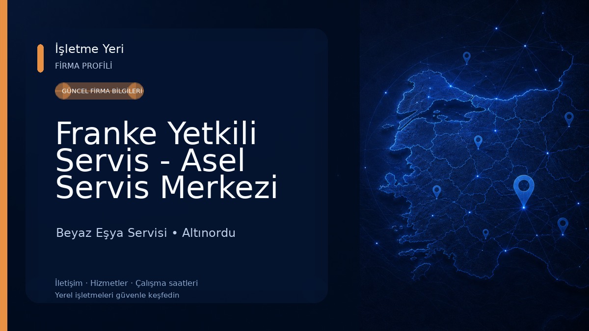 Franke Yetkili Servis - Asel Servis Merkezi Beyaz Eşya Servisi