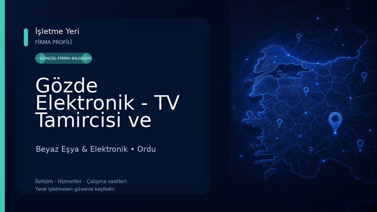 Gözde Elektronik - TV Tamircisi ve Uydu Hizmetleri Beyaz Eşya & Elektronik