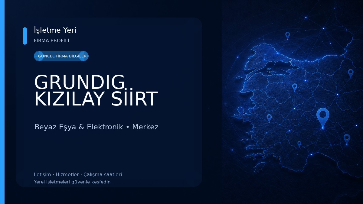 GRUNDIG KIZILAY SİİRT Beyaz Eşya & Elektronik