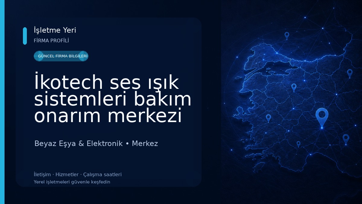İkotech ses ışık sistemleri bakım onarım merkezi Beyaz Eşya & Elektronik