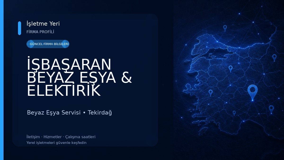 İŞBAŞARAN BEYAZ EŞYA & ELEKTİRİK SERVİSİ Beyaz Eşya Servisi