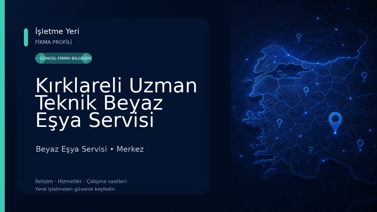 Kırklareli Uzman Teknik Beyaz Eşya Servisi 