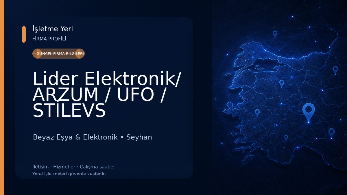 Lider Elektronik/ ARZUM / UFO / STİLEVS Beyaz Eşya & Elektronik