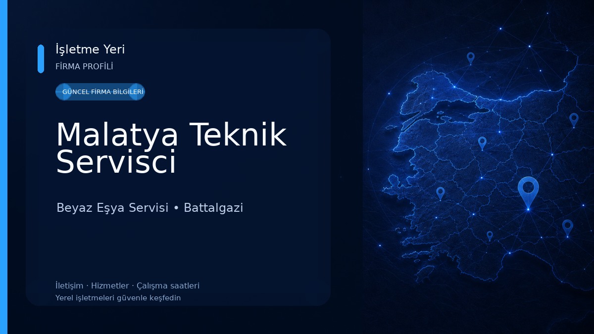 Malatya Teknik Servisci Beyaz Eşya Servisi