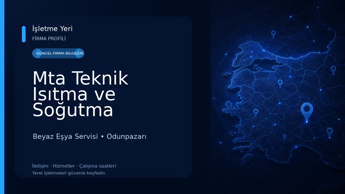 Mta Teknik Isıtma ve Soğutma Sistemleri Beyaz Eşya Servisi
