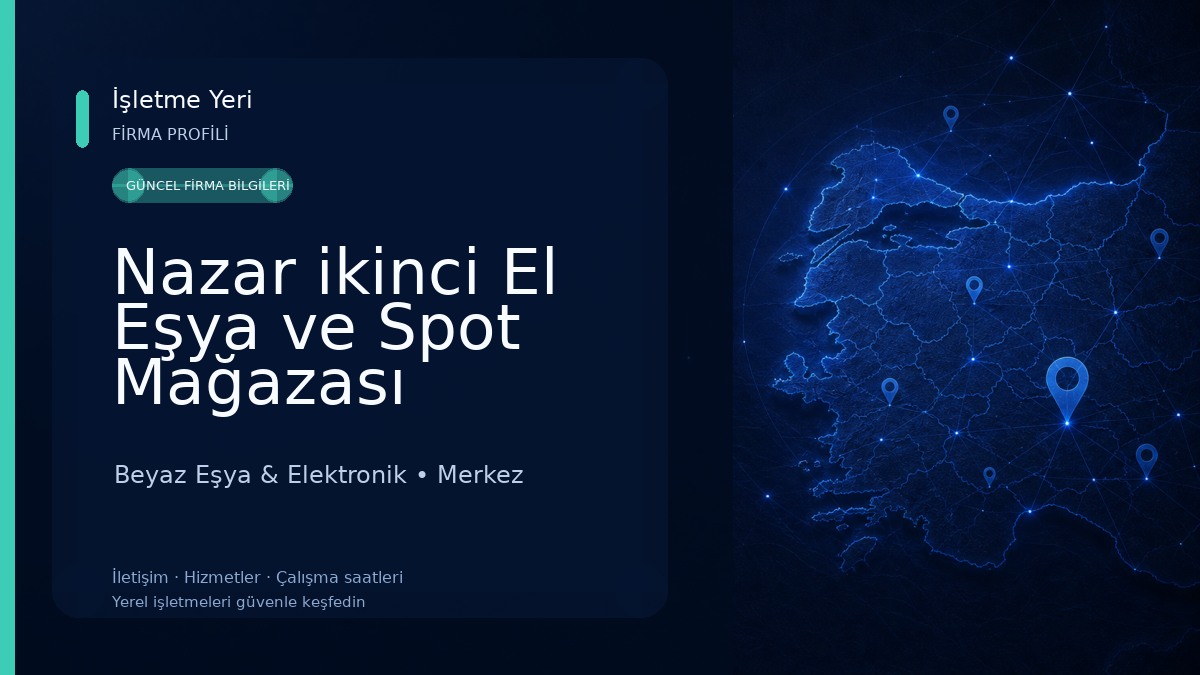 Nazar ikinci El Eşya ve Spot Mağazası