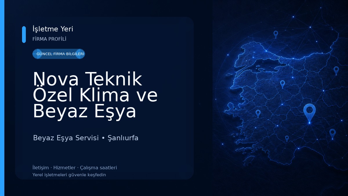 Nova Teknik Özel Klima ve Beyaz Eşya Servisi Beyaz Eşya Servisi