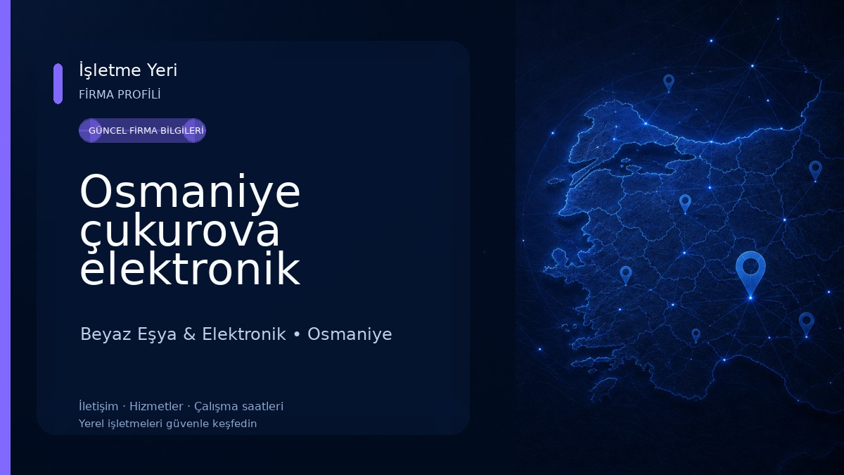Osmaniye çukurova elektronik televizyon ve çanak anten tamircisi Beyaz Eşya & Elektronik