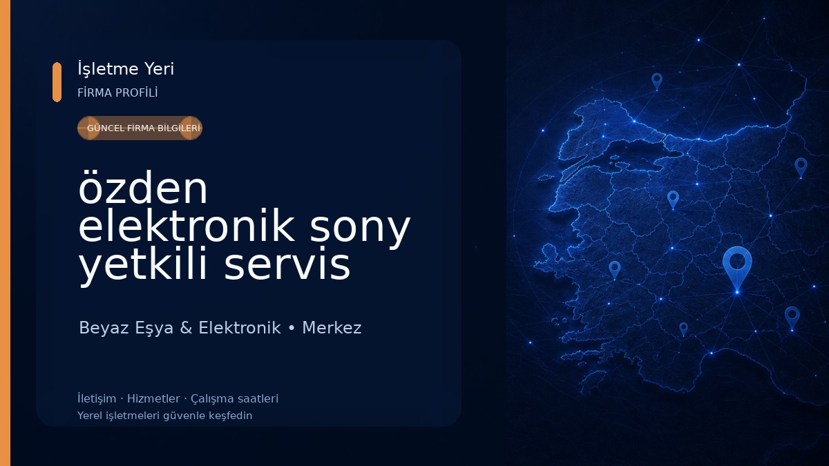 özden elektronik sony yetkili servis Beyaz Eşya & Elektronik