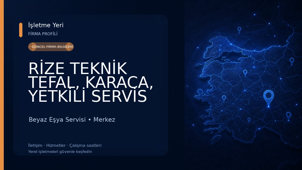 RİZE TEKNİK TEFAL, KARACA, YETKİLİ SERVİS Beyaz Eşya Servisi