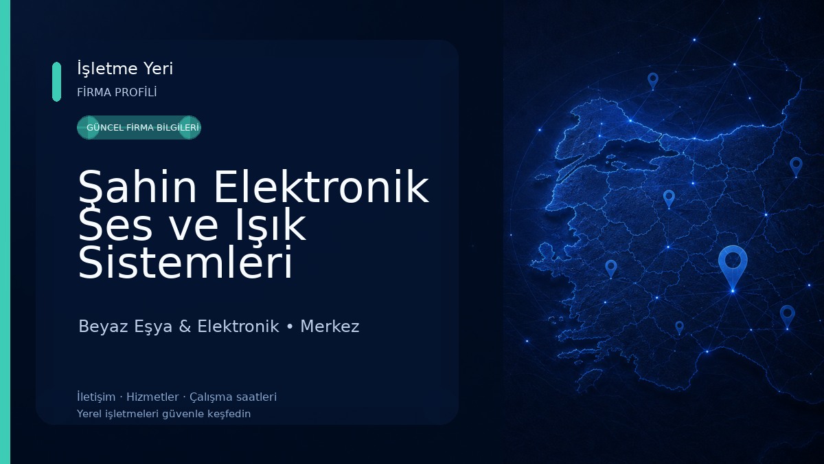 Şahin Elektronik Ses ve Işık Sistemleri