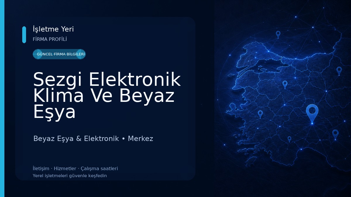 Sezgi Elektronik Klima Ve Beyaz Eşya