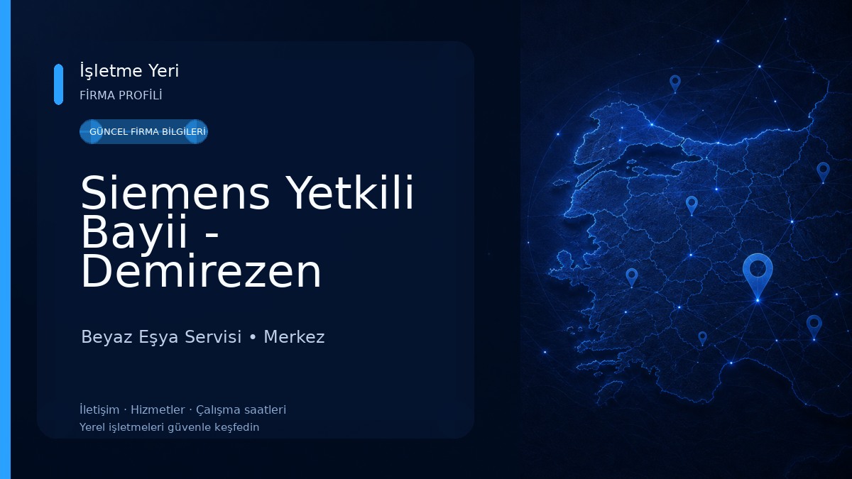 Siemens Yetkili Bayii - Demirezen Beyaz Eşya Servisi