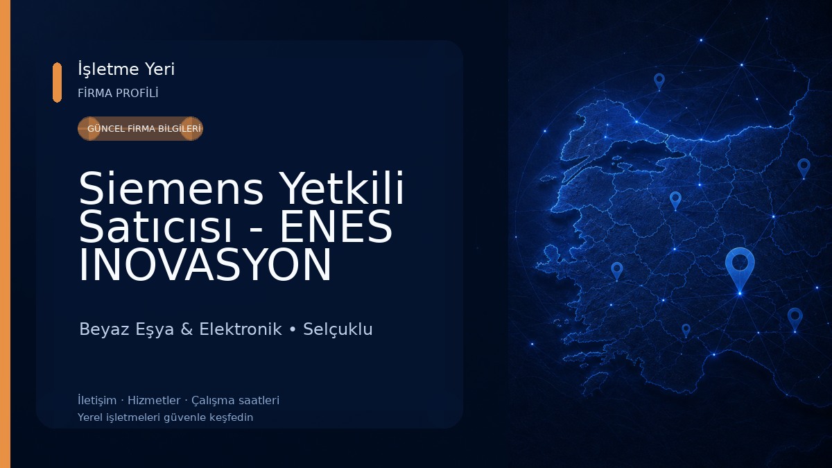 Siemens Yetkili Satıcısı - ENES INOVASYON DAYANIKLI TUKETIM MA Beyaz Eşya & Elektronik