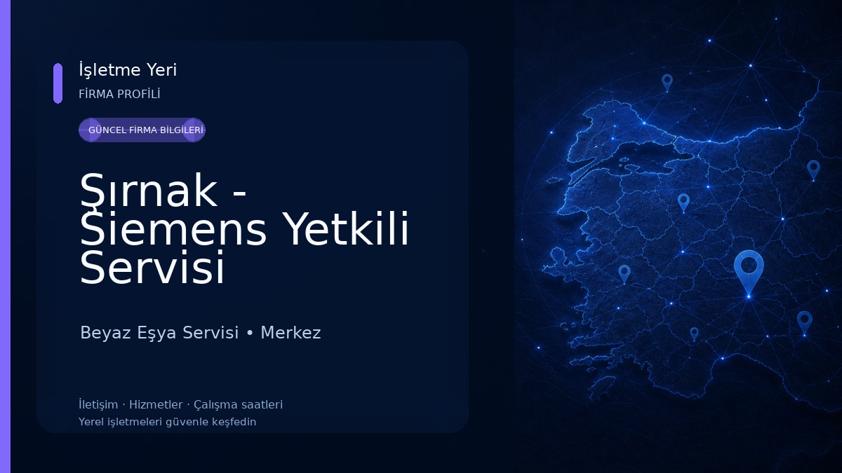 Şırnak - Siemens Yetkili Servisi Beyaz Eşya Servisi
