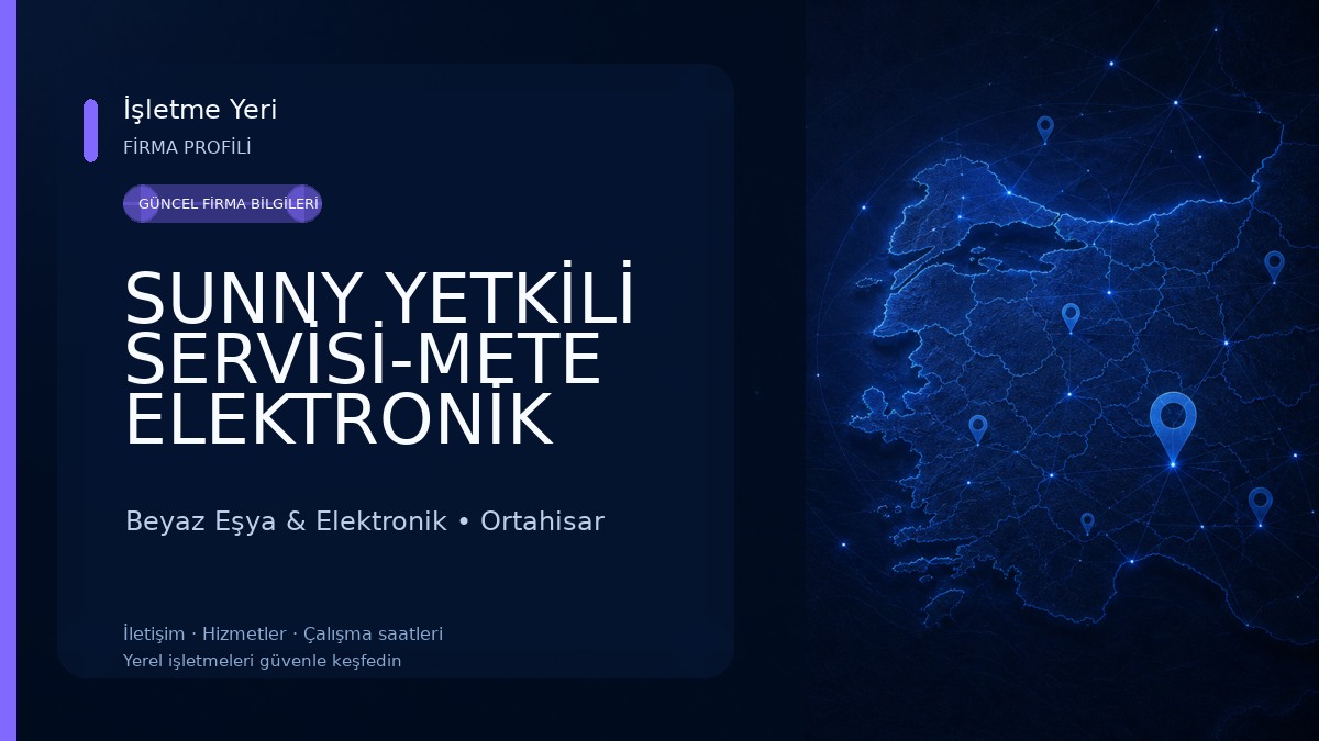 SUNNY YETKİLİ SERVİSİ-METE ELEKTRONİK Beyaz Eşya & Elektronik