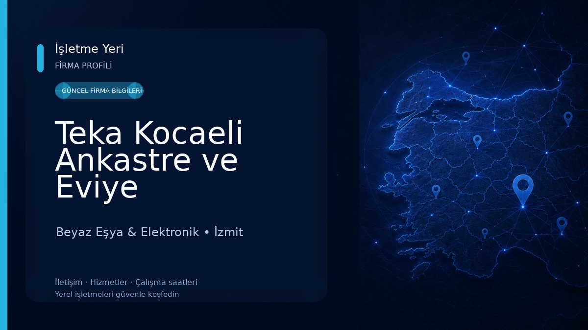 Teka Kocaeli Ankastre ve Eviye Beyaz Eşya & Elektronik