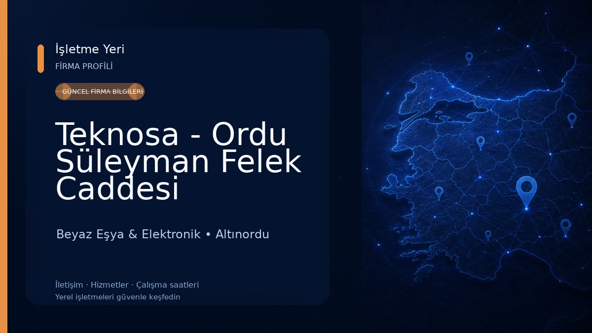 Teknosa - Ordu Süleyman Felek Caddesi Beyaz Eşya & Elektronik
