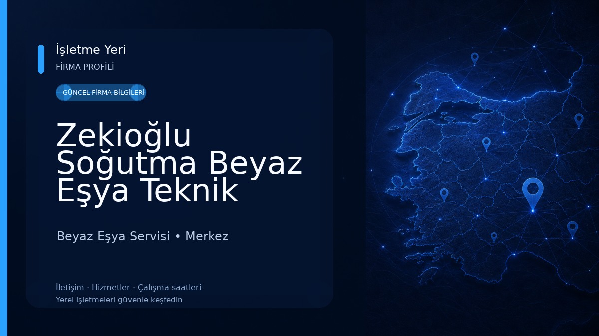 Zekioğlu Soğutma Beyaz Eşya Teknik Servis Ve Ticari Soğutucular Klima Tamir Bakım Onarım(HARUN ARISOY) Beyaz Eşya Servisi